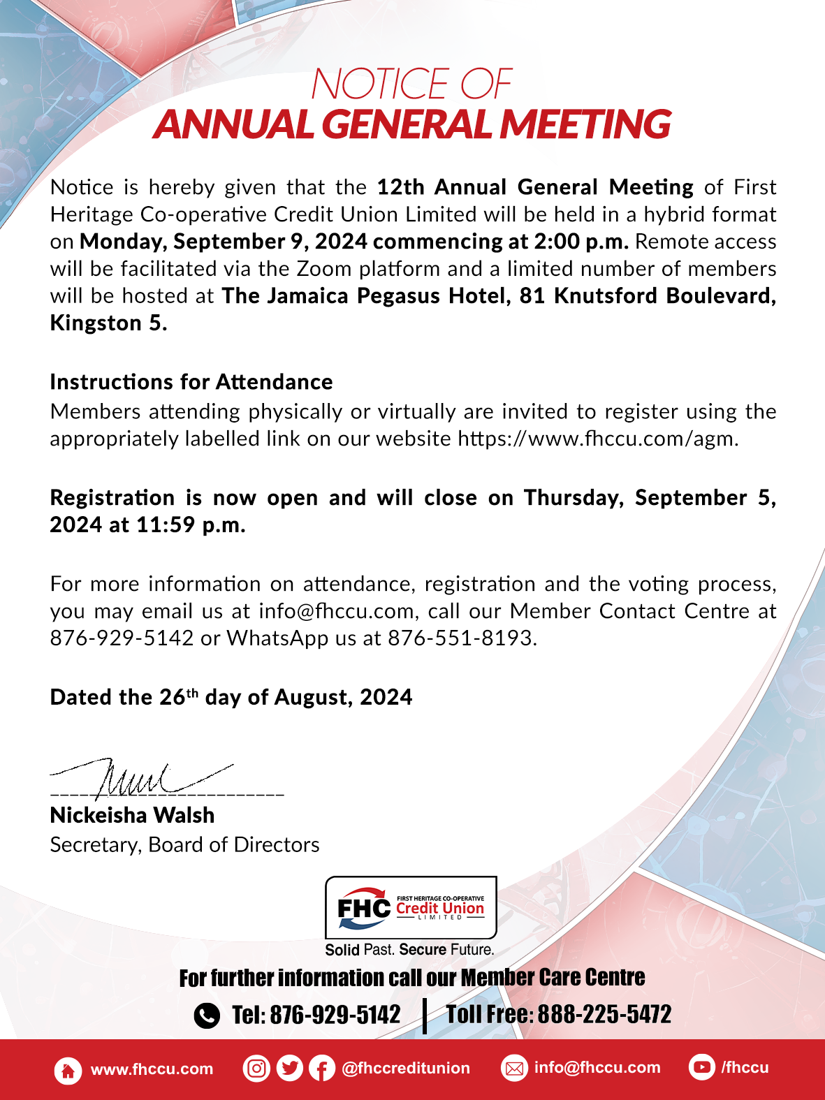 agm notice of agm 2024 ob