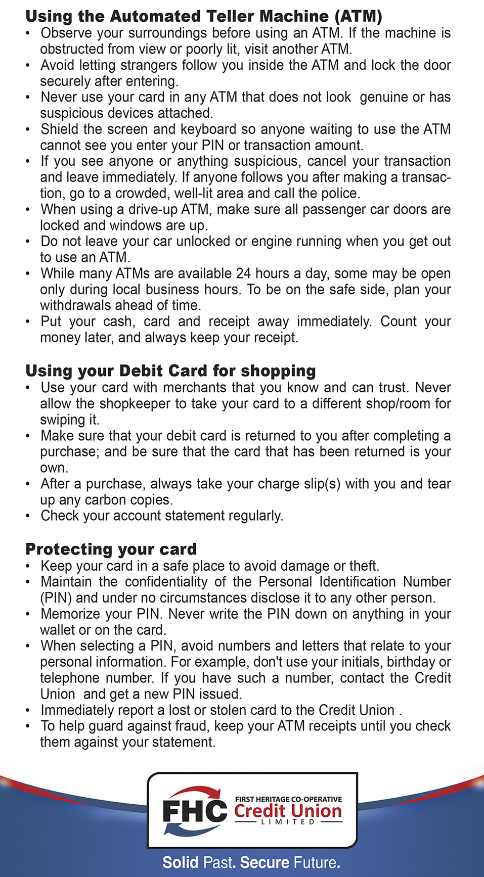 debit card web copy